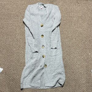 No Boundaries Heather Gray Knit Cardigan